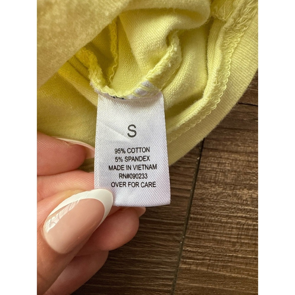 PacSun Yellow Baby Tee Keyhole‎ Crop Top Women's Small Y2K Coquette Fitted - Picture 4 of 5